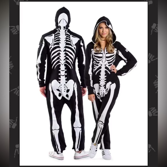 NWOT tipsy elves- unisex SKELETON COSTUME size medium - Picture 2 of 7